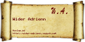 Wider Adrienn névjegykártya